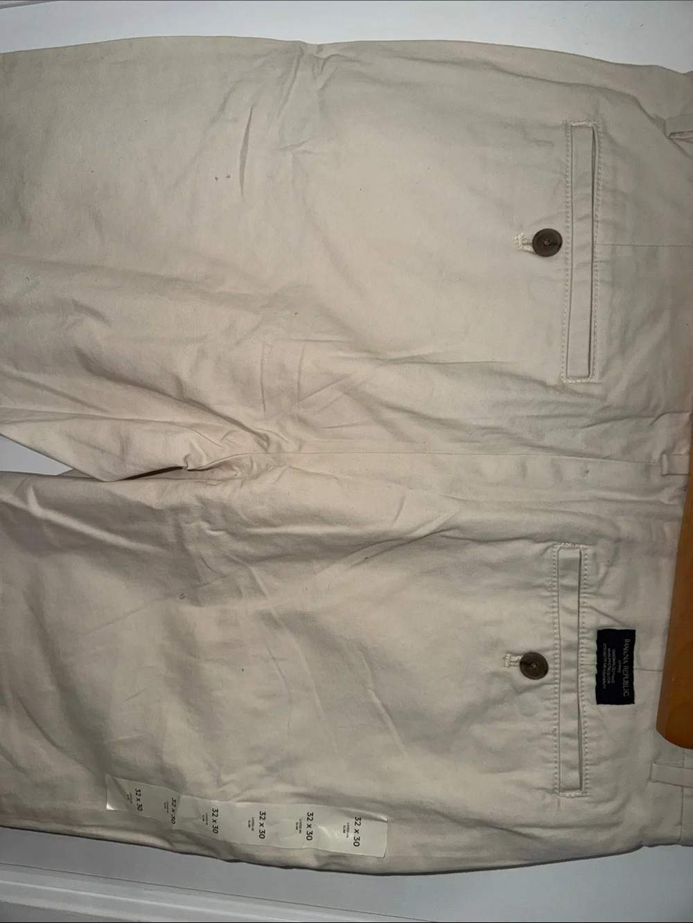 Banana Republic Classic Straight Chino Pants in Cream